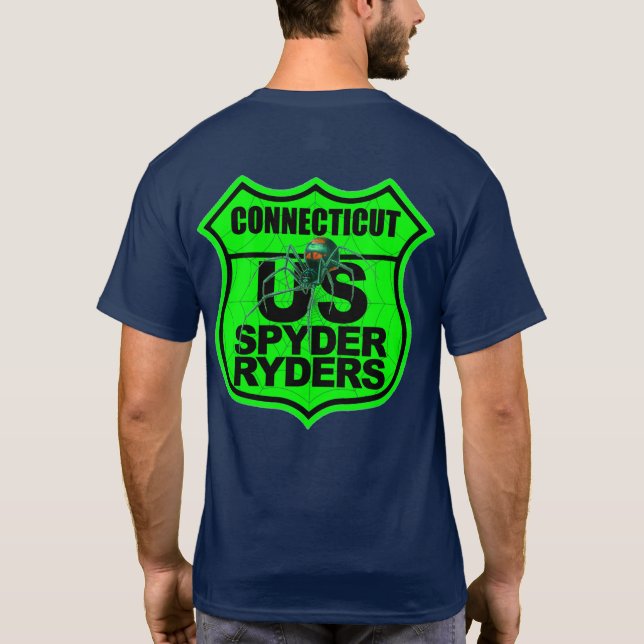 Connecticut Chapter - Logotyp 2-sidig Grön T Shirt (Baksida)
