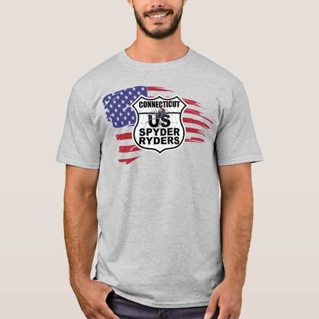 Connecticut Chapter - Sönderriven Flagga T Shirt (Framsida)