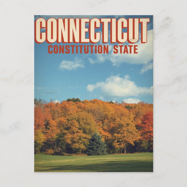 Connecticut Constitution State höstlöv Vykort (Framsida)