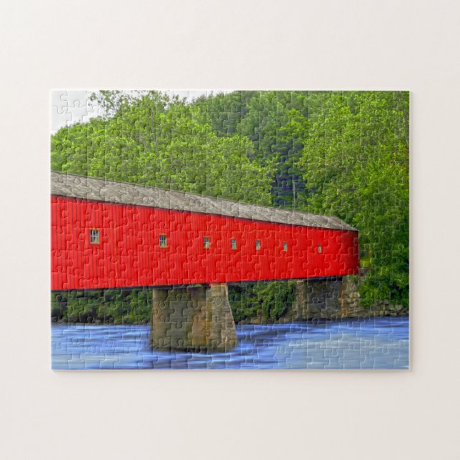 Connecticut Covered Bridge. Pussel (Horisontell)