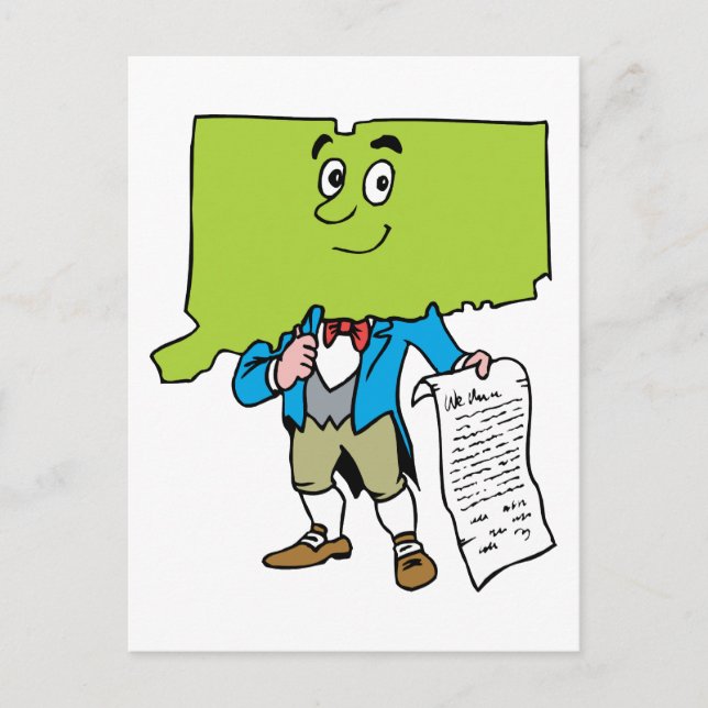 Connecticut CT Vintage resor Souvenir Vykort (Framsida)