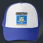 Connecticut flag and motto keps<br><div class="desc">Connecticut flag and motto. Connecticut,  Still Revolutionary.</div>