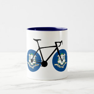 Connecticut Flagcykling Två-Tonad Mugg