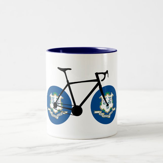 Connecticut Flagcykling Två-Tonad Mugg (Center)
