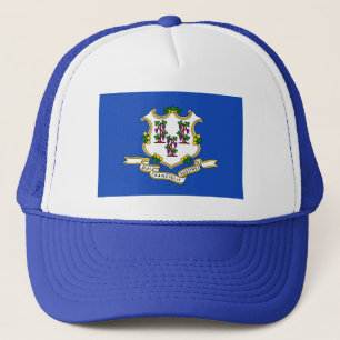 Connecticut Flagga Hat Truckerkeps