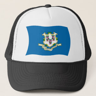 Connecticut Flagga Hatt Truckerkeps