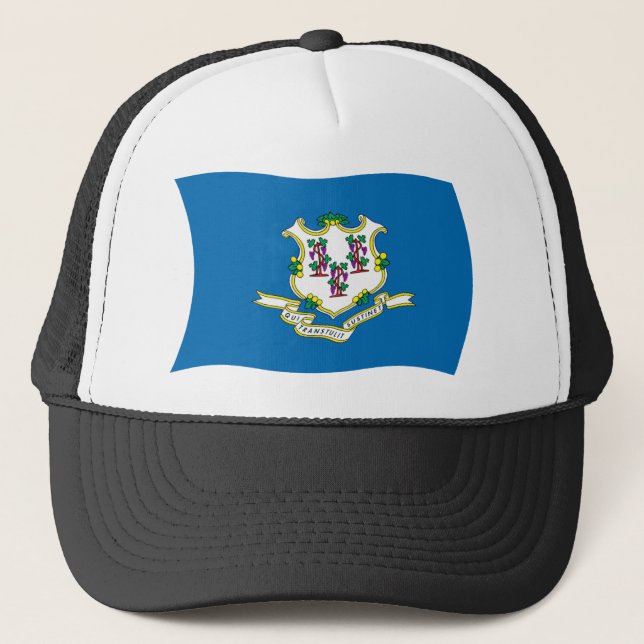 Connecticut Flagga Hatt Truckerkeps (Framsida)