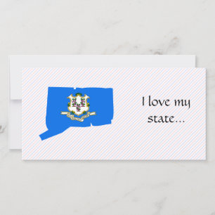 Connecticut Flagga Karta