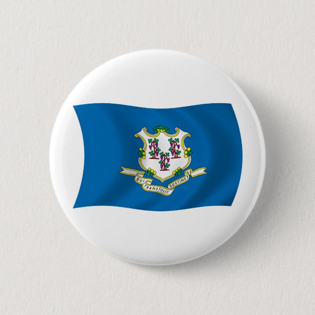Connecticut Flagga Knapp (Framsida)