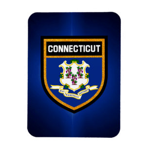 Connecticut flagga magnet