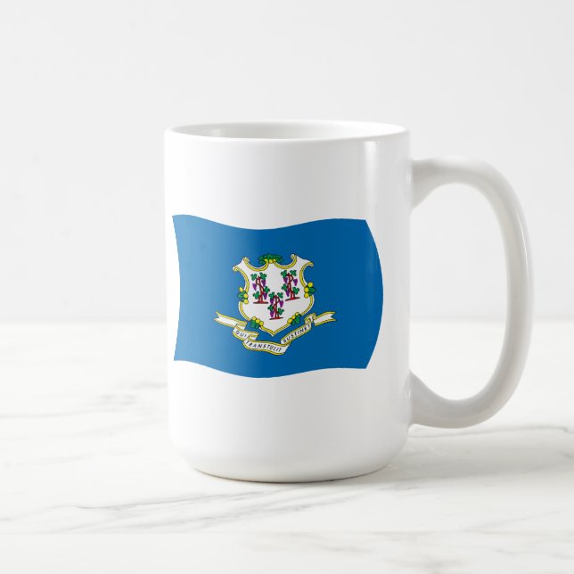 Connecticut Flagga Mugg (Höger)