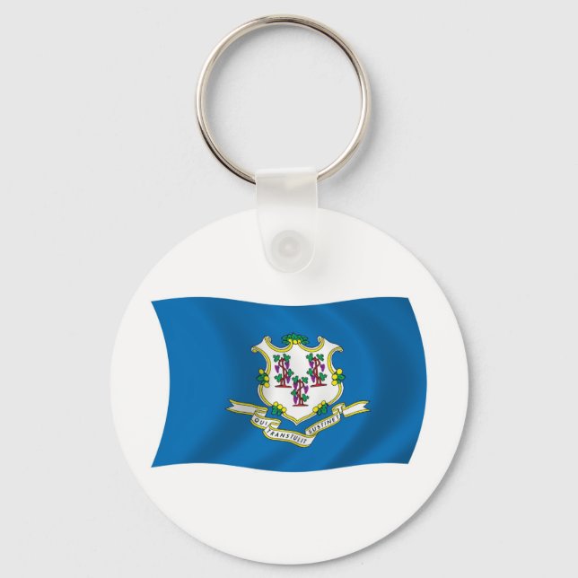 Connecticut Flagga Nyckelring (Framsida)