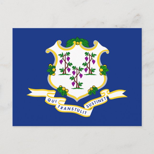 Connecticut flagga vykort (Framsida)