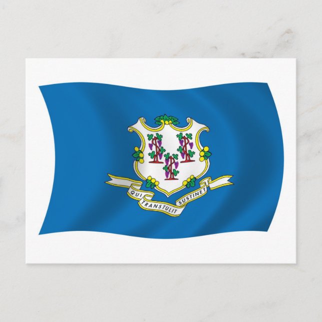 Connecticut Flagga vykort (Framsida)