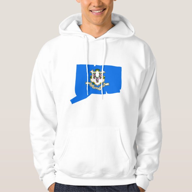 Connecticut flaggakarta hoodie (Framsida)