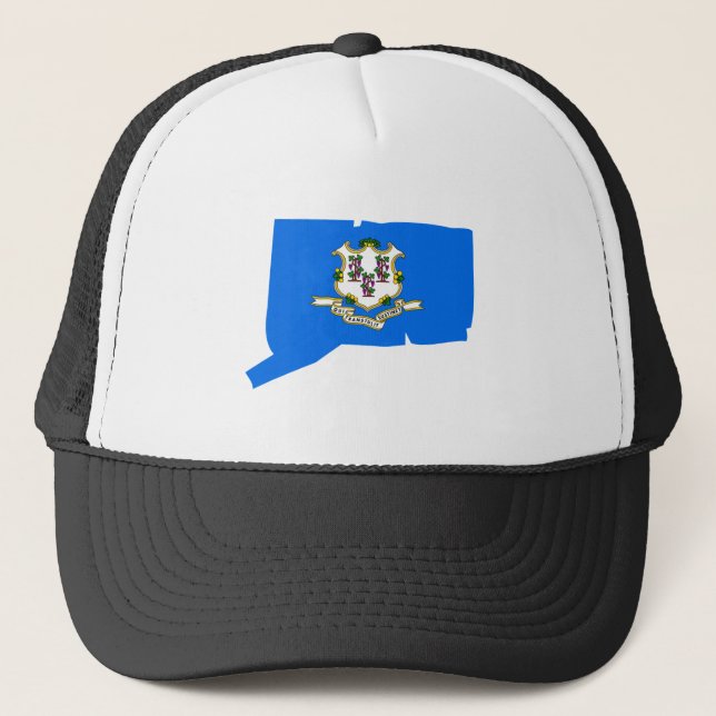 Connecticut flaggakarta truckerkeps (Framsida)