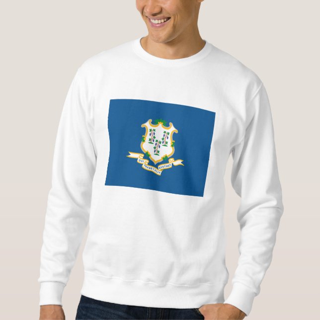 Connecticut flaggaT-tröja Lång Ärmad Tröja (Framsida)