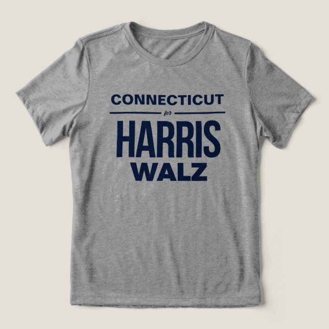 Connecticut för Harris Walz T Shirt (Design Framsida)