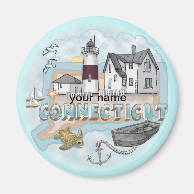 Connecticut fyr magnet  (Framsidan)