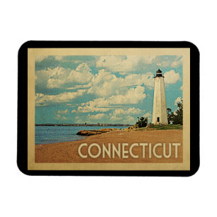 Connecticut fyrvintage resor magnet
