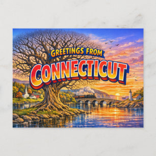 Connecticut Greetings vykort