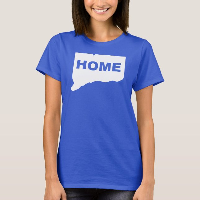 Connecticut Hemifrån Från Stat T-Shirt Tees (Framsida)