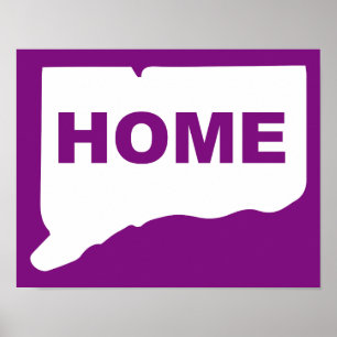 Connecticut Hemma Borta Från Affisch Skylt
