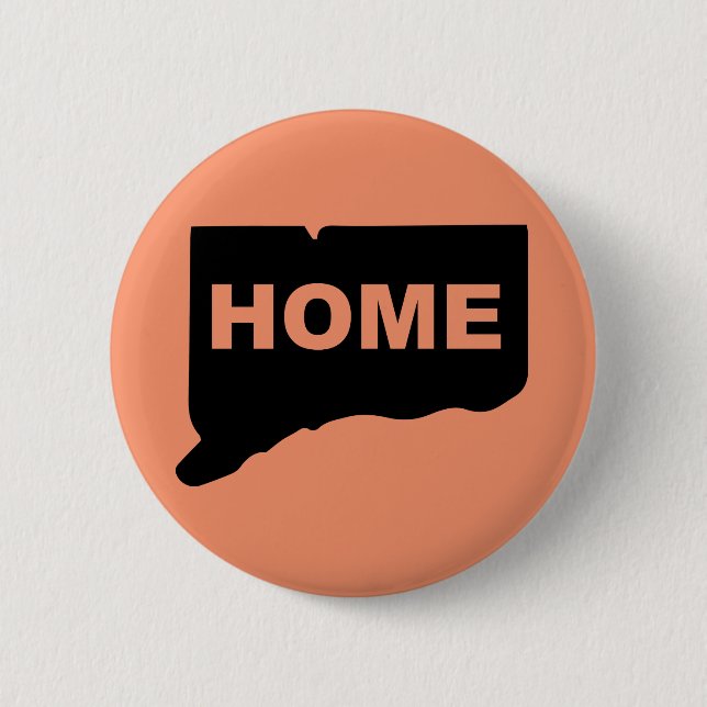 Connecticut Hemma Borta Från Stat Knapp Badge Pin (Framsida)