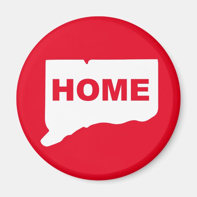 Connecticut Hemma Borta Från Statens Kylskåp Magne Magnet (Framsidan)