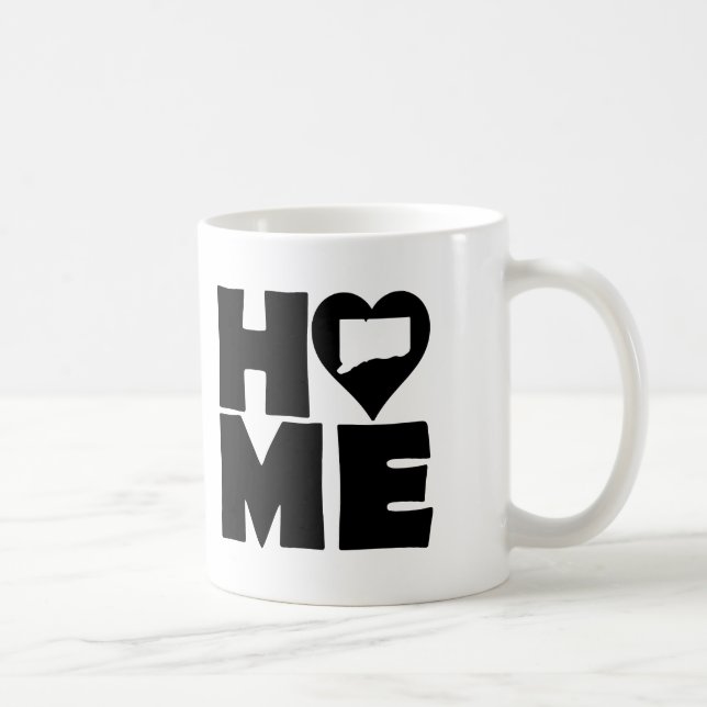 Connecticut Home Heart State Mugg eller resemugg (Höger)