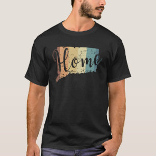 Connecticut Home Karta Outline USA Amerika T Shirt