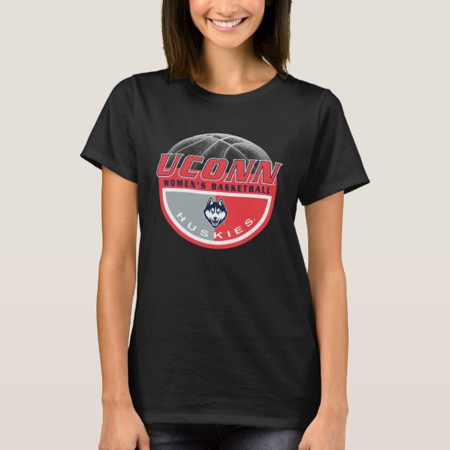 Connecticut Huskies Women s Basketball Dunk Navy T Shirt (Framsida)