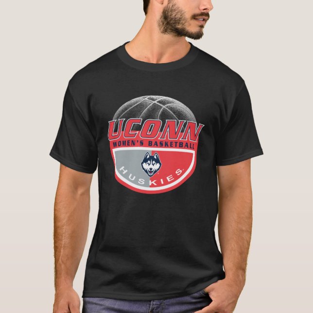 Connecticut Huskies Women s Basketball Dunk Navy T Shirt (Framsida)