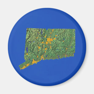 Connecticut Karta Magnet