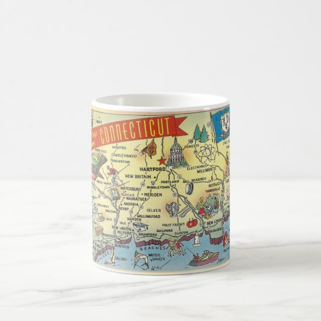 Connecticut Kartmugg Kaffemugg (Center)