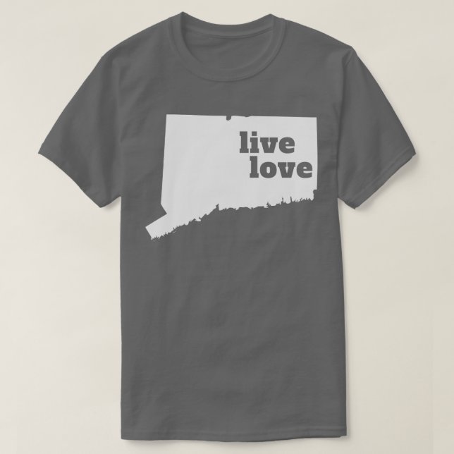 Connecticut Live Kärlek Connecticut T Shirt (Design framsida)