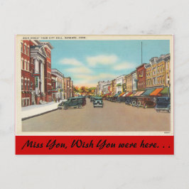 Connecticut, Main Street, Danbury Vykort