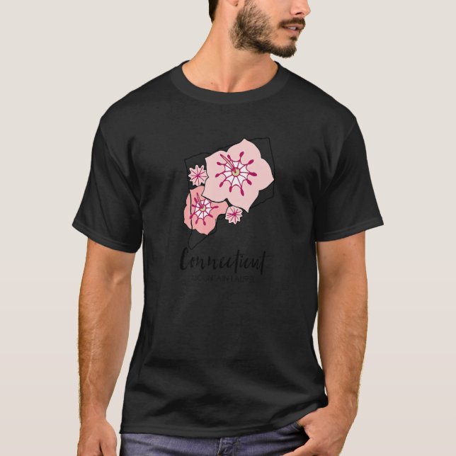 Connecticut Mountain Laurel Flower   T Shirt (Framsida)