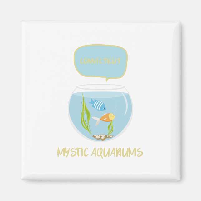 Connecticut Mystic Aquariums Magnet (Framsidan)