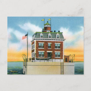 Connecticut New London Ledge Light Vykort