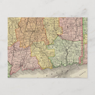 Connecticut och Rhode island Vykort