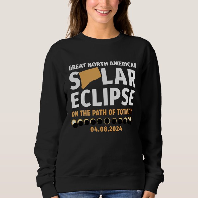 Connecticut On The Path Of Totality Solar Eclipse  T Shirt (Framsida)