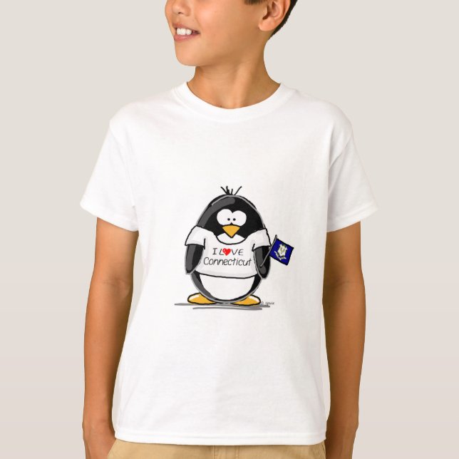 Connecticut pingvin t shirt (Framsida)