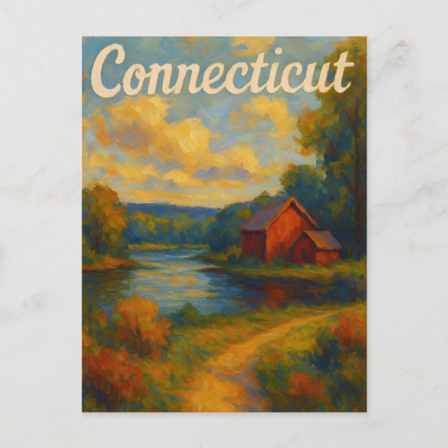 Connecticut Postcard Vykort (Framsida)