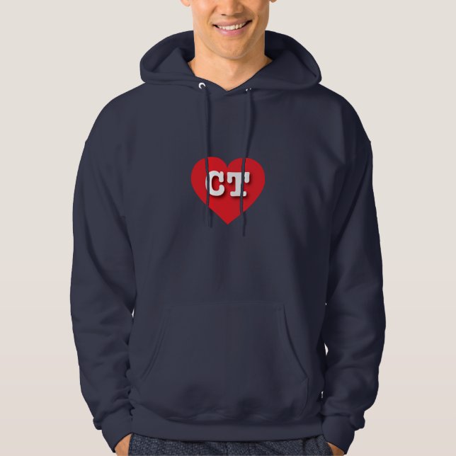 Connecticut Red Heart - I kärlek CT Sweatshirt (Framsida)