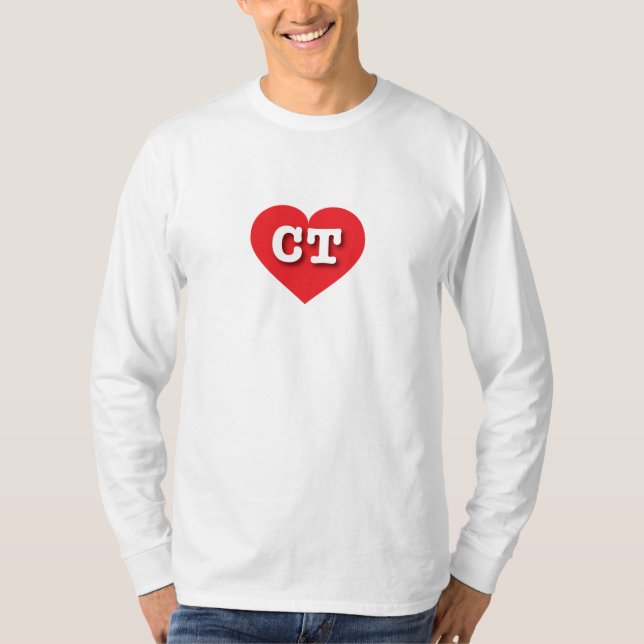 Connecticut Red Heart - I kärlek CT Tee Shirt (Framsida)
