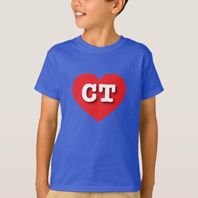 Connecticut Red Heart - I kärlek CT Tee Shirt (Framsida)