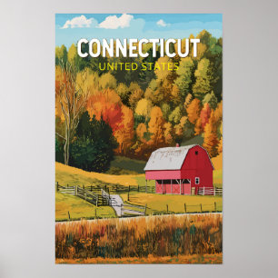Connecticut Resa Konst Vintage Poster