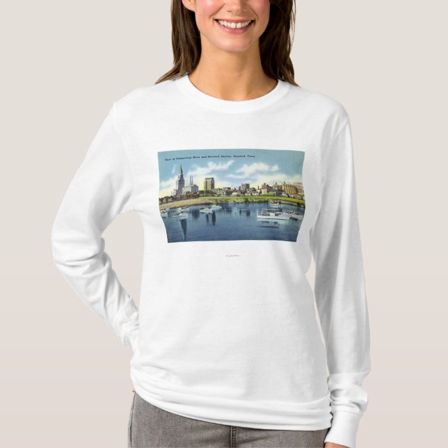 Connecticut River beskådar av den Hartfort T-shirt (Framsida)