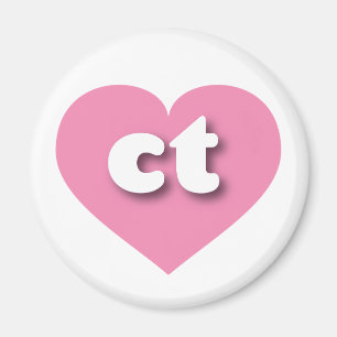 Connecticut rosa hjärta - I kärlek län Magnet